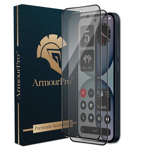 Image of ArmourPro Anti-Glare Matte Tempered Glass for Nothing (4A), Pack of 2, Anti Fingerprint Screen Protector, 9H Scratch Resistant, Smooth Touch, Full Edge to Edge Coverage