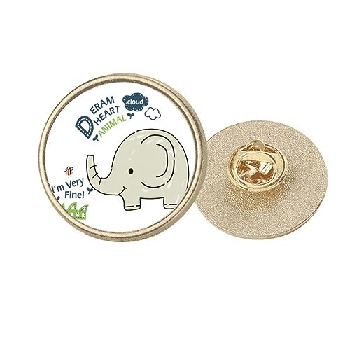 Broche éléphant en métal doré Dream Cloud, un bijou aux finitions soignées