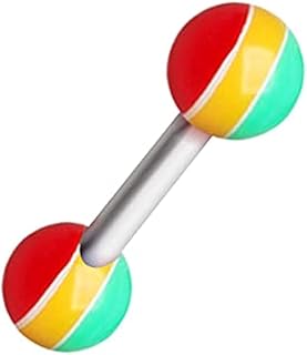 قضيب رفع الاثقال 316L مع كرات راستا اكريليك بالاشعة فوق البنفسجية من دايناميك (تباع لكل قطعة)