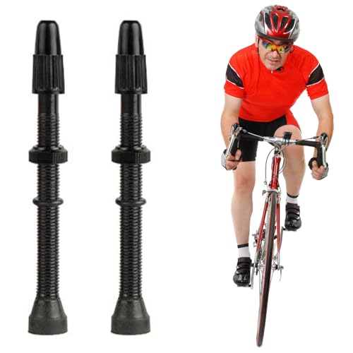 Valvula Tubeless MTB,Valvula Bicicleta,Válvula para Tubeless,2 Piezas Válvulas sin Cámara,Valvula Tubeless Carretera Universal,Tubeless Válvula de Aire Vástago Bicicleta,Valvula Tubeless MTB 34mm