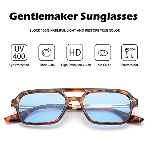 Vintage 70s Aviator Sunglasses for Women and Men Square Flat Shades with UV400 Protection3