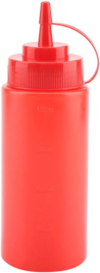 CCYLEZ Condiment BottlesCondiment Bottles 460ml 10pcs / Set and Ecofriendly Plastic Condiment Dispenser for Sauce Oil Cream Vineger (Red)