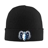 Uri University of Rhode Island Rams Beanie Hat for Men and Women Winter Warm Hats Knit Slouchy Thick Skull Cap Black