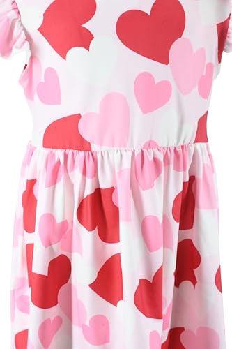 Image of Unique Baby Girls' Short Sleeve Everyday Printed Dresses for Kid and Toddler, Sizes 2T-12Y