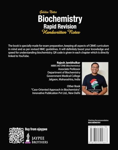 Image of Golden Notes Biochemistry Rapid Revision Handwritten Notes, 4 /E for Undergraduate Medical Students (MBBS, BDS, BAMS, BHMS, BPharm, BSc Biochemistry) & NEET PG Exam | Mnemonics & 100+ Clinical Cases