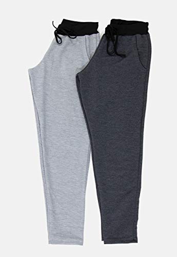 Kit 2 Calça Moletinho (M, Cinza/Chumbo)