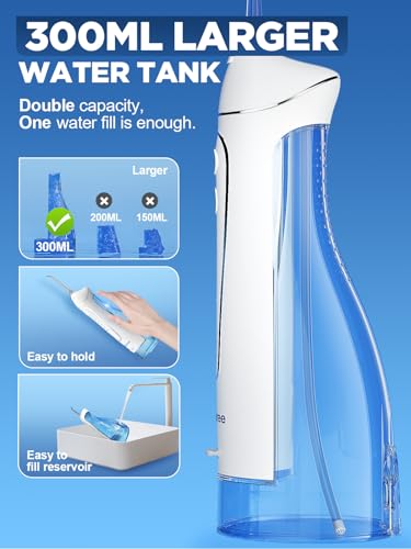 Oralfree OF517 Water Dental Flosser Cordless For Teeth Cleaning - 4 Modes Oral Irrigator 300Ml Braces Flossers Cleaner thumb #5