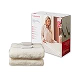 Morphy Richards EverCosy Premium Fleece Heated Electric Under Blanket, Teddy, Superking, 160x160cm, Dual Control, 9 Settings, 5p/hour Cost, Machine Washable, 600023, Cream