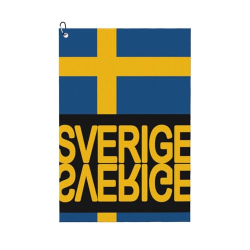 Hwxzupm Sverige Sweden Swedish Flag Microfiber Golf Towel