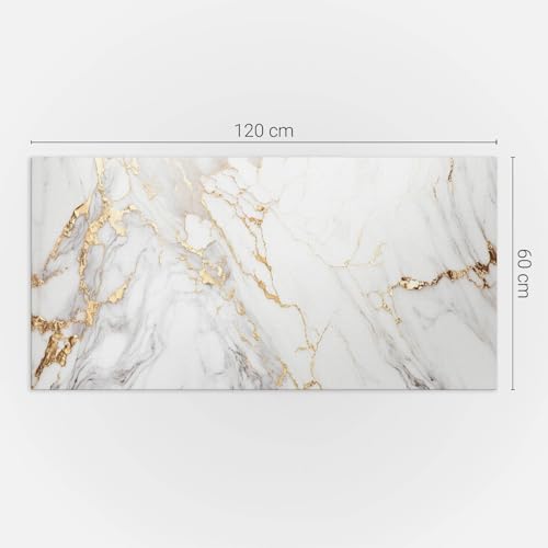 Miniatura 4 de Paneles Decorativos 120x60 Cm Montaje En Pared Impermeable 1 Pieza Montaje Rápido Sostenible Fácil De Limpiar Cocina Fácil Limpieza - Mármol Elegante Con Vetas