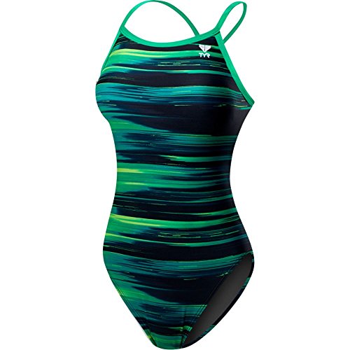 TYR Womens Lm Diamondfit Swimsuit, Green, 30