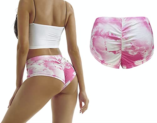 Cheeky Folie Damen Shorts Kurz und Sexy Elastische Shorty Strand- und Sommershorts, SJ6-L, Rosa, Größe M Cover