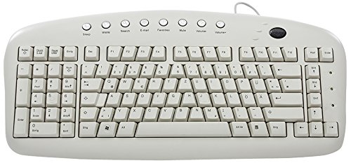 Preisvergleich Produktbild GETT KL20241 Linkshänder Tastatur - TKL-103-LH-KGEH-WHITE weiß