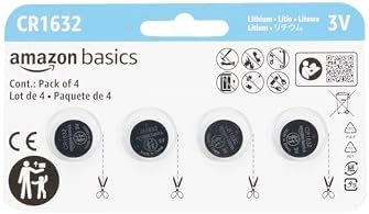 Amazon Basics Cr1632 Lithium Knopfzellen, 4 Stück (1er-Pack)