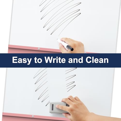 Image of TSJ OFFICE Rolling Whiteboard Standing - 40 x 26 Inches Mobile White Board