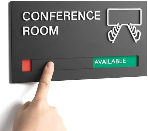 PEPLAYTAL Türschild Schiebeschild - Statusanzeige Für Büros & Konferenzräume