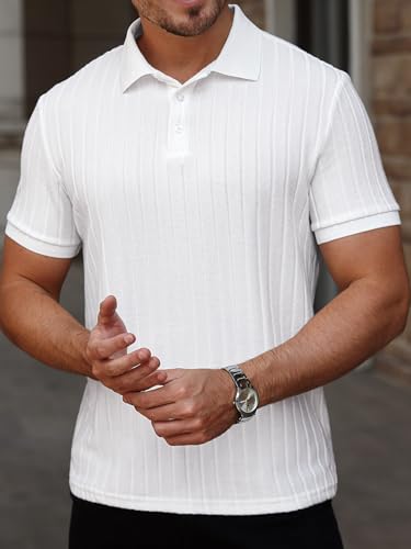 San paulo Men's Short Sleeve Solid Polo Shirt, Summer Fashion Golf Shirt2