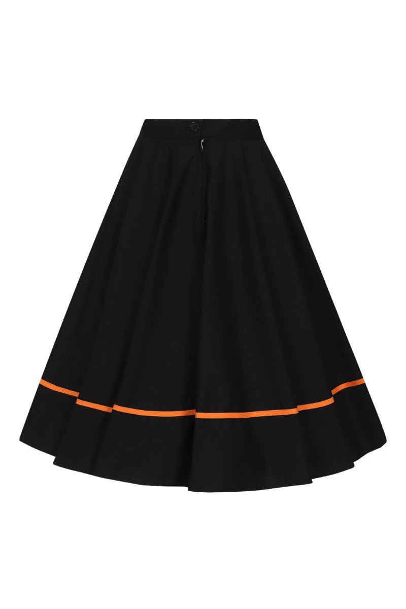 Hell Bunny Miss Muffet 50's Skirt Black-Green