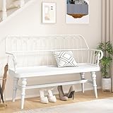 DIBRATY Entryway Bench,Spindle Back Wooden Dinning Bench, Farmhouse Foyer Bench for Entryway, Living Room, Dinning Room, Mudroom