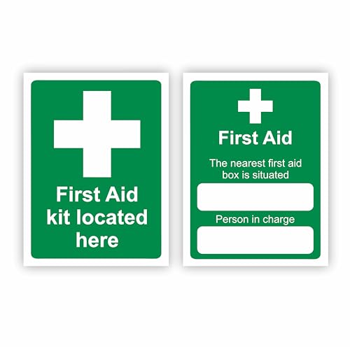 Image of Conjured First Aid Kit Signs (Portrait) (2 Pack) / Vinyl Decal Stickers with Strong But Removeable Adhesive
