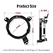 Headlight Mounting Bracket Aluminium Alloy Omni-Directional Adjustment Headlights Bracket Replacement Compatible with Jeep Wrangler JL JLU 2018-2024 (Black)