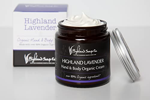 The Highland Soap Company Highland Lavender Hand & Body Cream 120ml - Soothing, Nourishing & Restoring