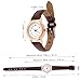 Imagen de iplusmile Reloj Mujer Pequeño Elegante Correa Cuero Marrón Diseño Simple para Estudiantes y Niñas con Esfera Digital Sencilla