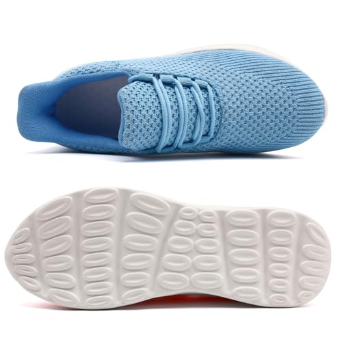 Image of DLWKIPV Womens Walking Running Shoes Tennis Slip On Sneakers Gym Workout Sport Lightweight Breathable Mesh Comfortable Casual