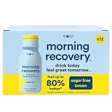 Morning Recovery DHM Electrolyte, Milk Thistle Drink Proprietary Formulation to Hydrate While Drinking, Non GMO, Vegan, Gluten-Free, Sugar-Free Lemon, Pack of 12