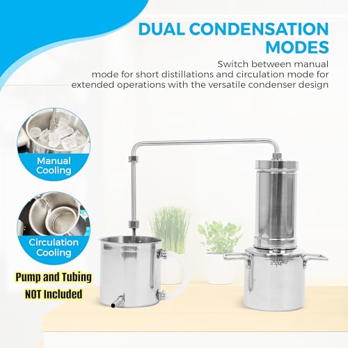 LETIME 3L Essential Oil Distiller Stainless Steel Steam Distillation Kit Essential Oil and Hydrosol Floral Water Machine LT3000 Distiller Kit
