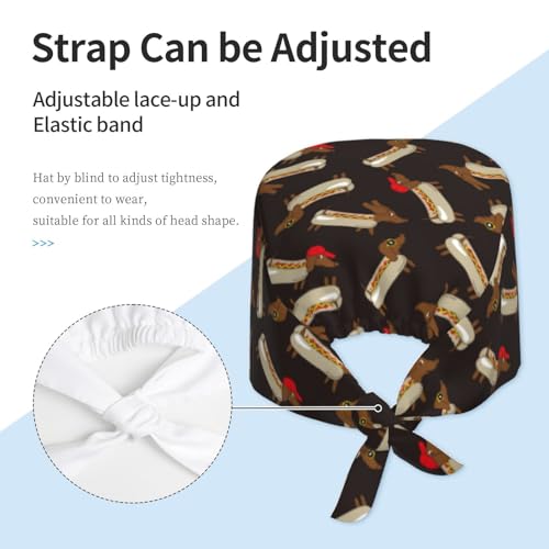 Image of Surgical Caps Men Women, Scrub Cap with Sweatband Adjustable