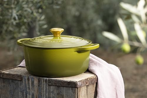 Image of Le Creuset Enameled Cast Iron Signature Round Dutch Oven, 5.5 qt., Olive