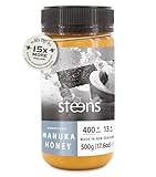Steens Manuka Honey - MGO 400+ - Pure & Raw 100% Certified UMF 13+ Manuka Honey - Bottled and Sealed in New Zealand - 500g