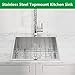 Talllor 25 Inch Drop in Kitchen Sink - 16 Gauge Stainless Steel Topmount Kitchen Sink Single Bowl Handmade Deep Over Counter Sinks Basin Round Corner, 25