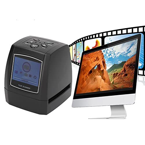 ASHATA Film und Dia Scanner mit 2,36 Zoll Farbbildschirm, Tragbarer USB MSDC Bildbetrachter für Digitale Fotos, 5,0 MP / 10 MP, 1800 DPI / 3600