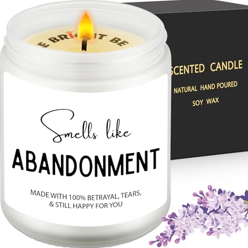 Farewell Gifts Candle Smells Like Abandonment Going Away Gift for Friend Moving Away Candle Colleague Leaving Present Retirement Coworker Heartbreak Decor New Job Gifts Work Bestie Leaving Gift