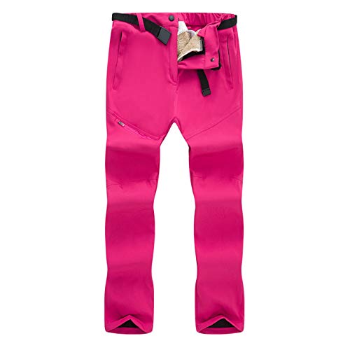 Salopette isolante femme combinaison de neige confortable rose vif taille XL
