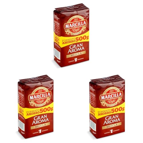 Marcilla Café Molido Mezcla 500 g (Paquete de 3)