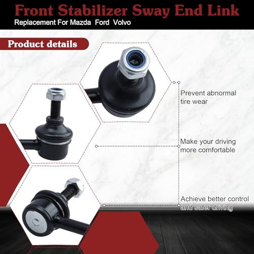 K750554 Sway Bar Link - Front Stabilizer End Link Compatible with 2010-2013 MAZDA 3丨2012-2018 Ford Focus丨2007-2014 VOLVO S80丨2010-2014 VOLVO XC60丨2008-2014 VOLVO XC70 by Stiueoav - Image 5