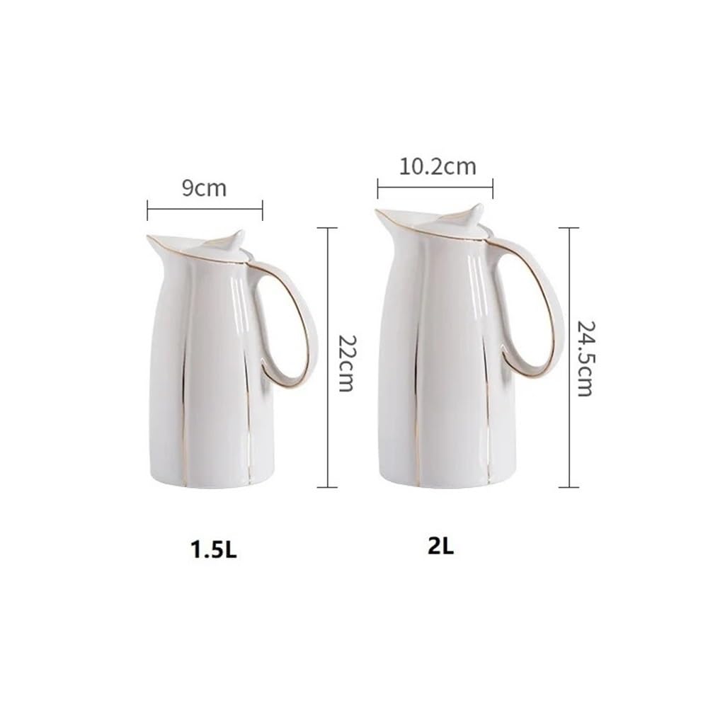 Jarra Jarras de agua cerámica Hervidor frío con asa | Agua for utensilios domésticos de gran capacidad(Pequeño)