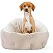 Queta Cama para Perros y Gatos,Mascotas Calentito Cojín Redondo Suave (Caqui)