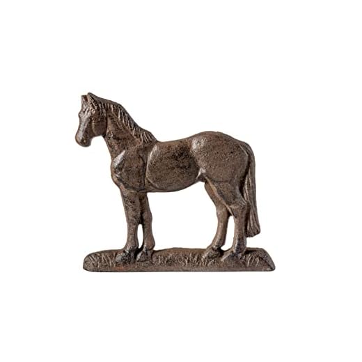Giftcraft Cast Iron Horse Door Stopper, Dusty The Horse Doorstop for Under The Door, Vintage Home Decor, Metal Horse Doorstopper, Heavy Duty Doorstop
