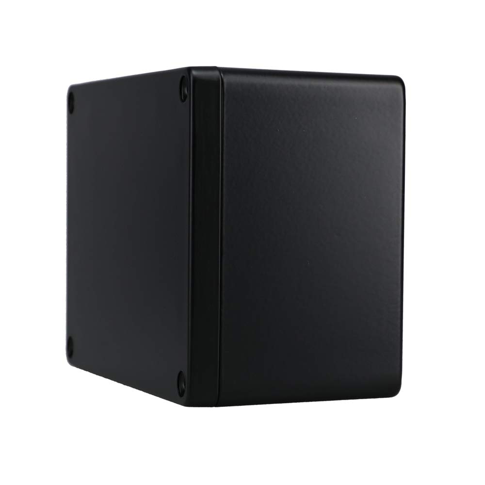 BUD Industries AN-1305-AB IP68 Aluminum Enclosure with Screws 5.83" L x 4.25" W x 2.95" D, Black