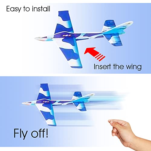 image for ArtCreativity Foam Flying Glider Assortment for Kids, Set of 48, Light