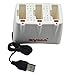 Blomiky 3 in 1 USB Seat Charger Fit X5UC X5UW Drone Battery X5U Charger 3 in 1