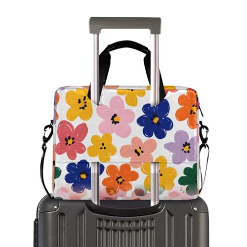 Funda para portátil patrón floral amarillo y azul 13-15.6" miniatura 4