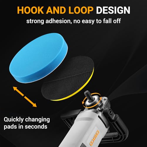 Poliermaschine Auto 1200W: DEKOPRO Autopoliermaschine mit Konstantgeschwindigkeit und Sanftstart, 600-3000 RPM,180mm Pad – für Autopflege,Wachsen und Detailpolitur