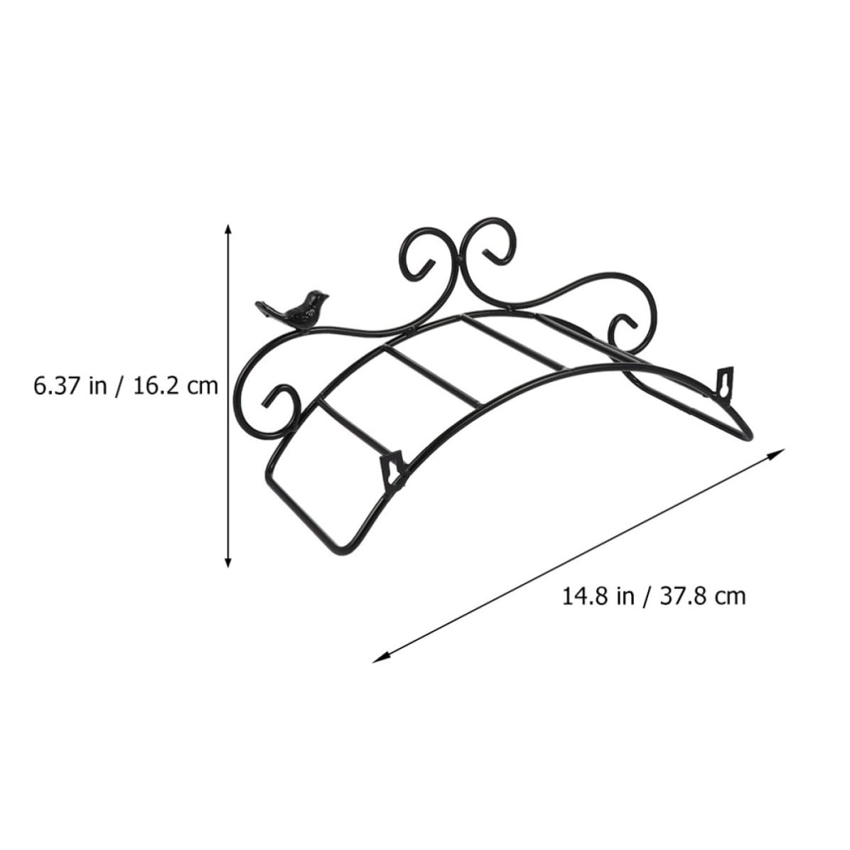 SHINEOFI 2 Pièces Support de Rangement pour Tuyau D'arrosage, Support pour Tuyau D'arrosage Mural en Fer Noir, Style Antique Élégant, pour Jardin et Intérieur, Gain de Place, Résistant
