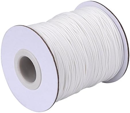 Outus 109 Yards/Roll White Braided Lift Shade Cord for Aluminum Blind Shade, Gardening Plant and Crafts (1.0 mm)
