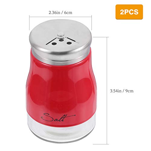 Yardwe 2 Unidades Galheta De Vidro Saleiro Cacau Em Pó Pode Pote De Sal Garrafa De Tempero Garrafas
